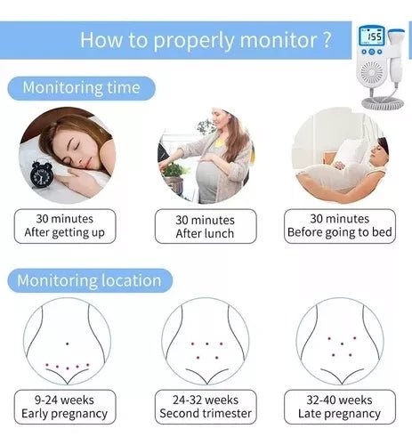 Doppler Fetal De Bebe Monitor De Latidos - Minha loja