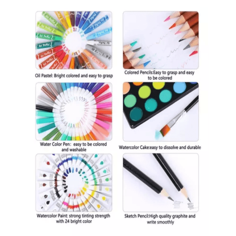 Set Arte Caja Lujo Aluminio 145 Pzs - Minha loja