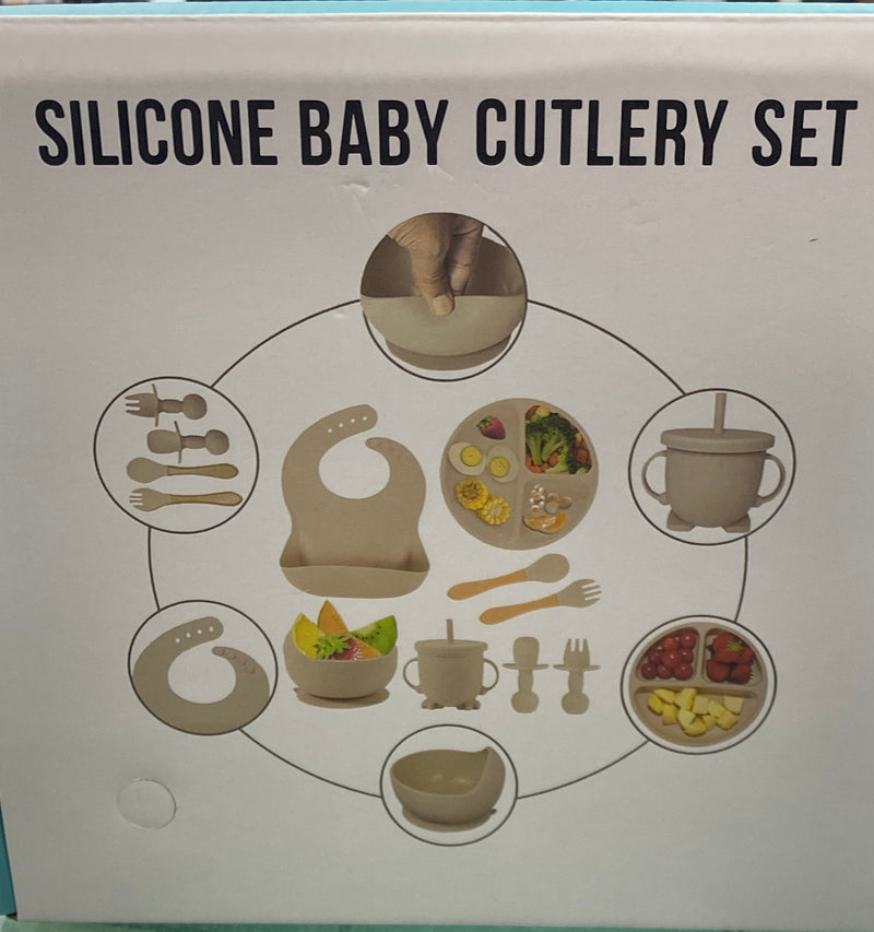 Set vajilla silicona 8 piezas de Bebe - Minha loja