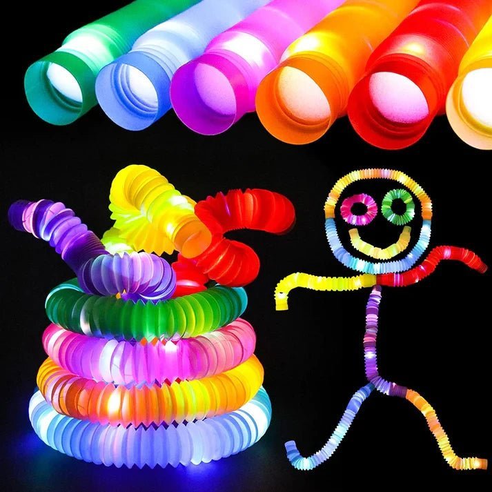 Tubos Sensoriales Pop It Con Luz X6 Unid - Minha loja
